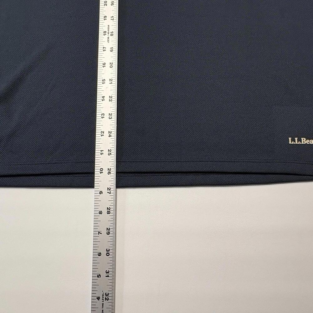 L.L. Bean Men’s 1/4 Zip Short Sleeve Performance Shirt - Navy Blue - Size L - Picture 6 of 9